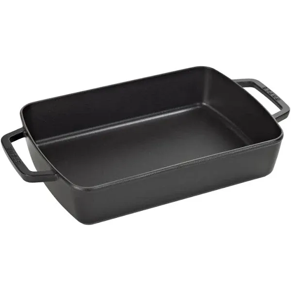 Staub Cast Iron Roasting Pan, Matte Black