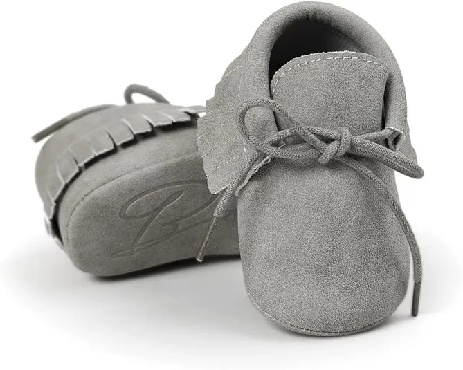 Baby Boys Girls Moccasins Sneakers Soft Sole Tassels Prewalker Anti-Slip Shoes