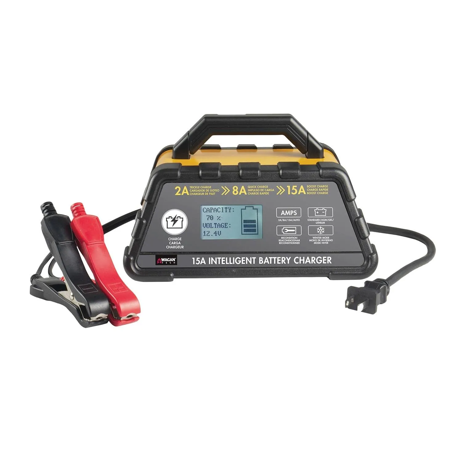 Wagan Tech 7407 15-Amp Intelligent Battery Charger