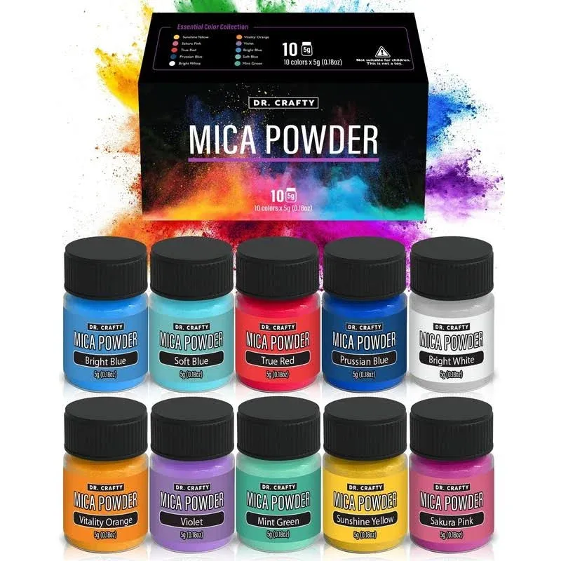 Dr Crafty Mica Powder for Epoxy Resin, Pigment Powder - Resin Mica Powder for ...