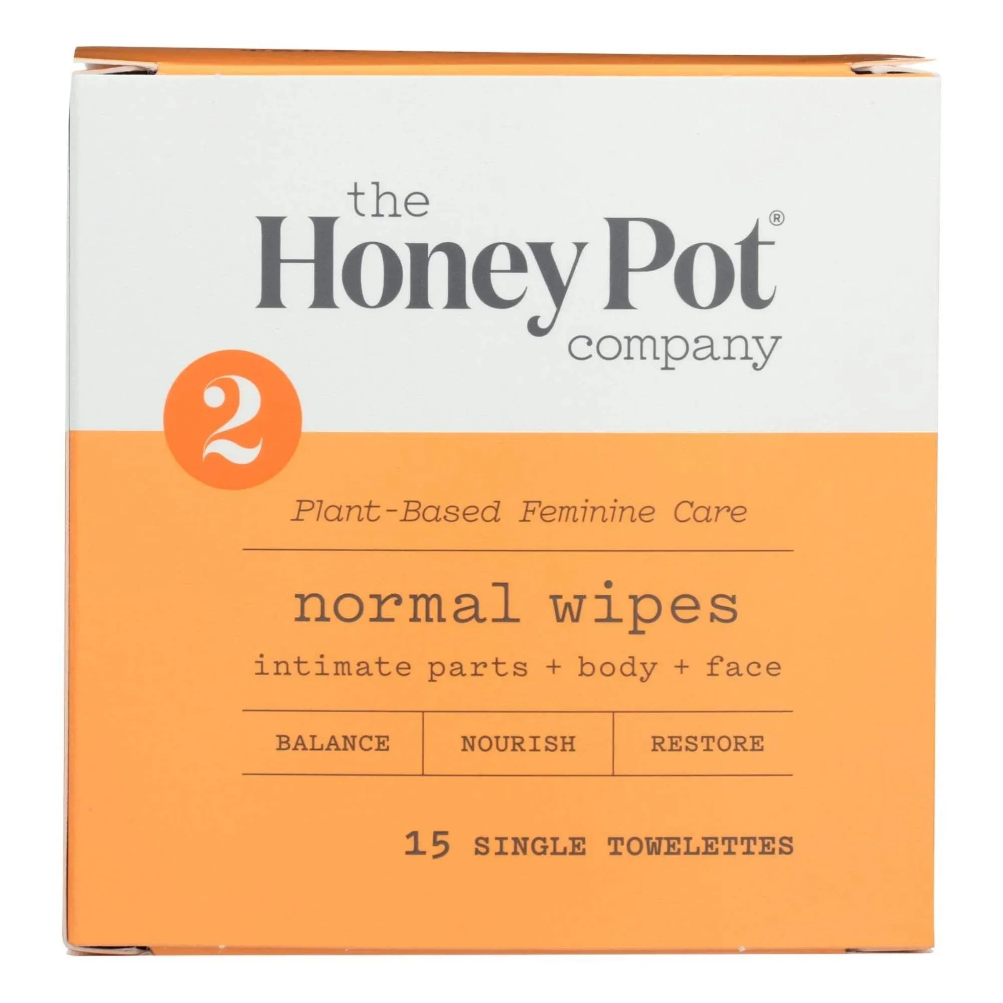 Intimate Wipes Normal  15 Count By The Honey Pot