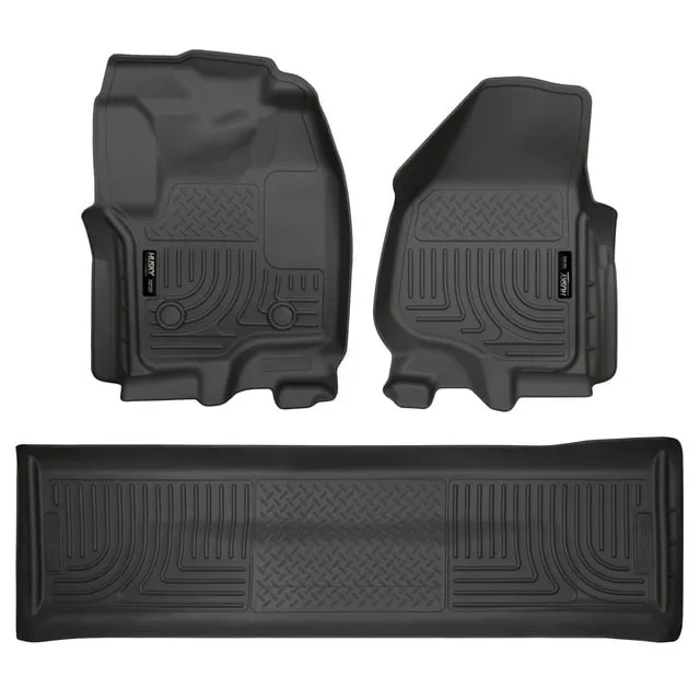 Husky Liners Weatherbeater Series Front & 2nd Seat Floor Liners (Footwell Coverage) 99711 Black Fits select: 2012-2016 FORD F250, 2012-2016 FORD F350