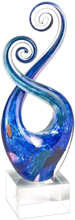 Badash Monet Murano Style Art Glass Swirl Centerpiece