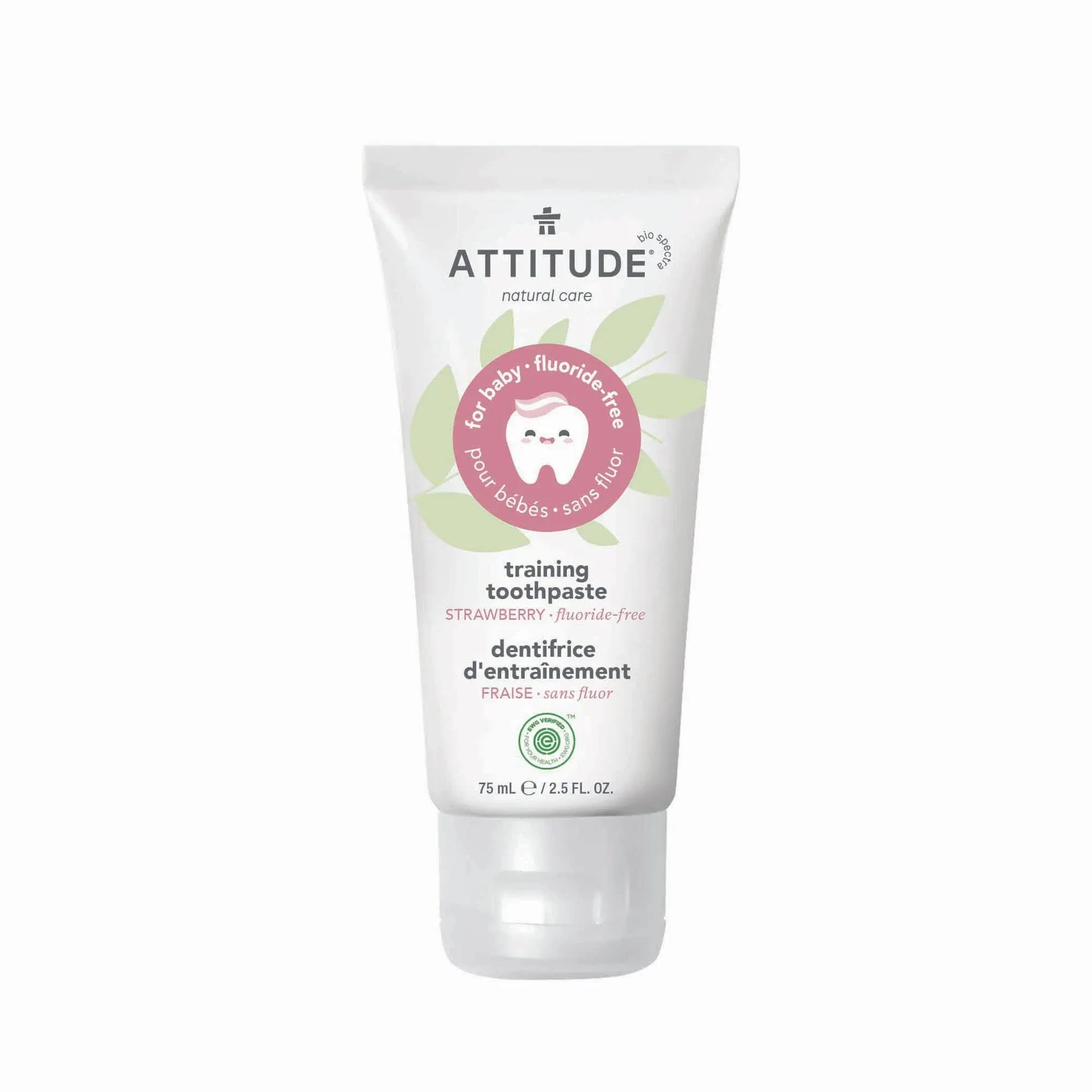 Attitude, Baby, Training Toothpaste, Fluoride Free, Strawberry