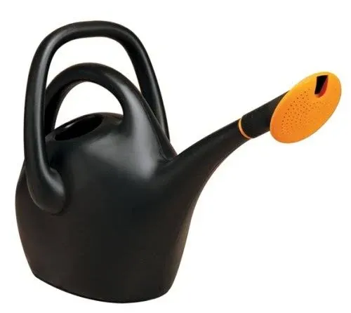 Fiskars Easy Pour Watering Can, Black, 2.6 gal