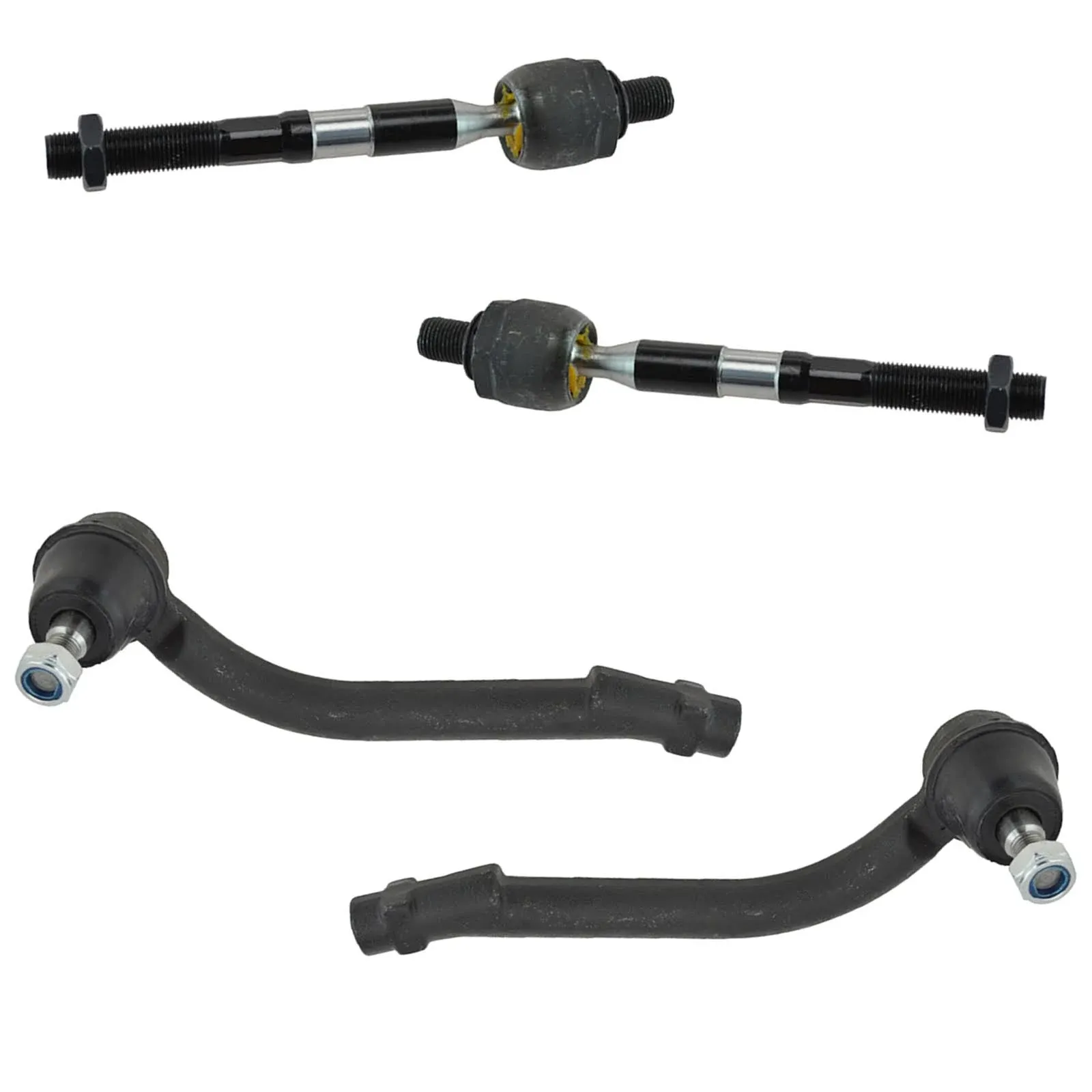 Autos Part Outlet Front Driver & Passenger Side Inner & Outer 4 Piece Tie Rod Set Compatible with 2007-2013 Hyundai Santa Fe Kia Sorento