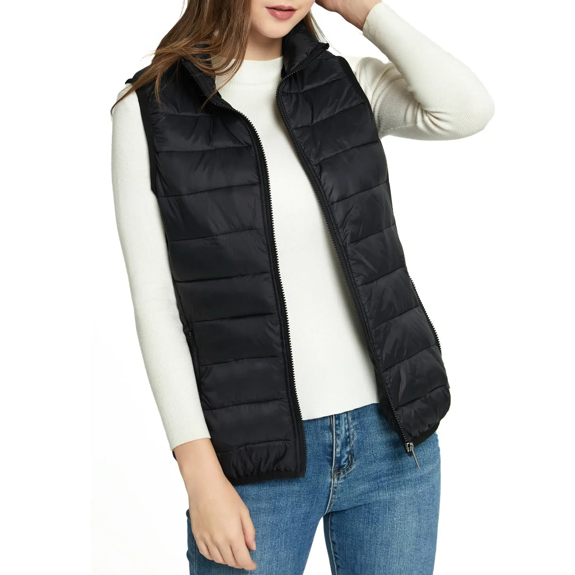 Alpine Swiss Jodie Womens Puffer Vest Lightweight Packable Quilted Vest Jacket