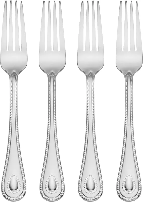 French Perle Dinner Forks, Set of 4