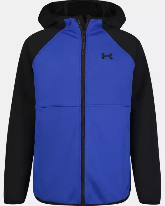 Under Armour Boys' Sim Softshell Jacket, Hooded with Zipper Closure, Water-Resistant & Lightweight