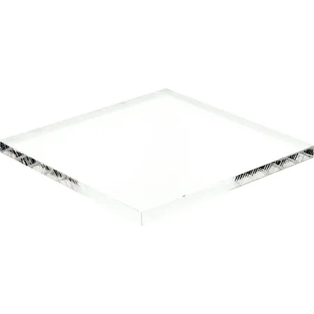 Plymor Clear Acrylic Square Standard-Edge Display Base 3.5 W x 3.5 D x 0.25 H Pack of 2