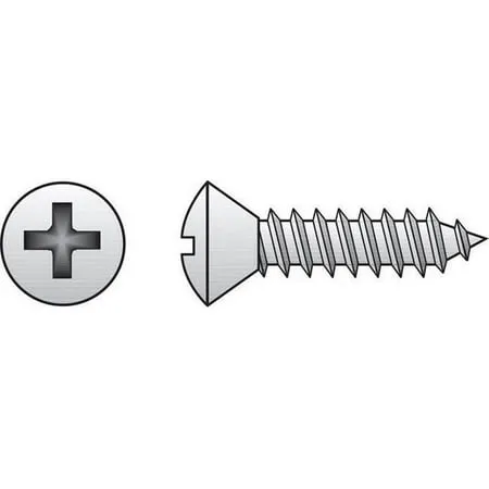 Hillman 8 in. x 1-1/4 in. Phillips Oval Head Sheet Metal Screws