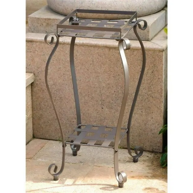 International Caravan Iron Square Plant Stand