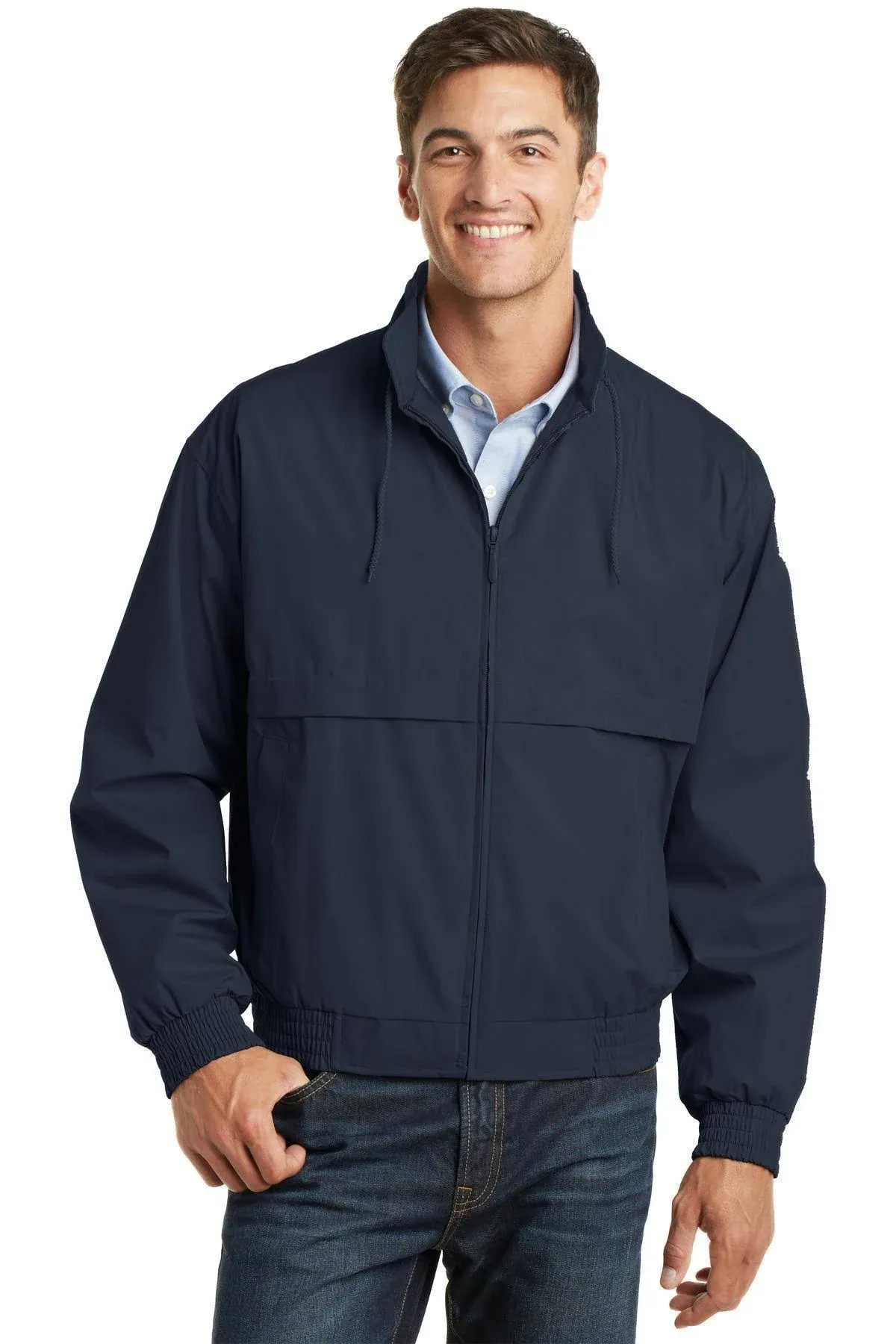 Port Authority J753 Classic Poplin Jacket - Dark Navy/Dark Navy - XL