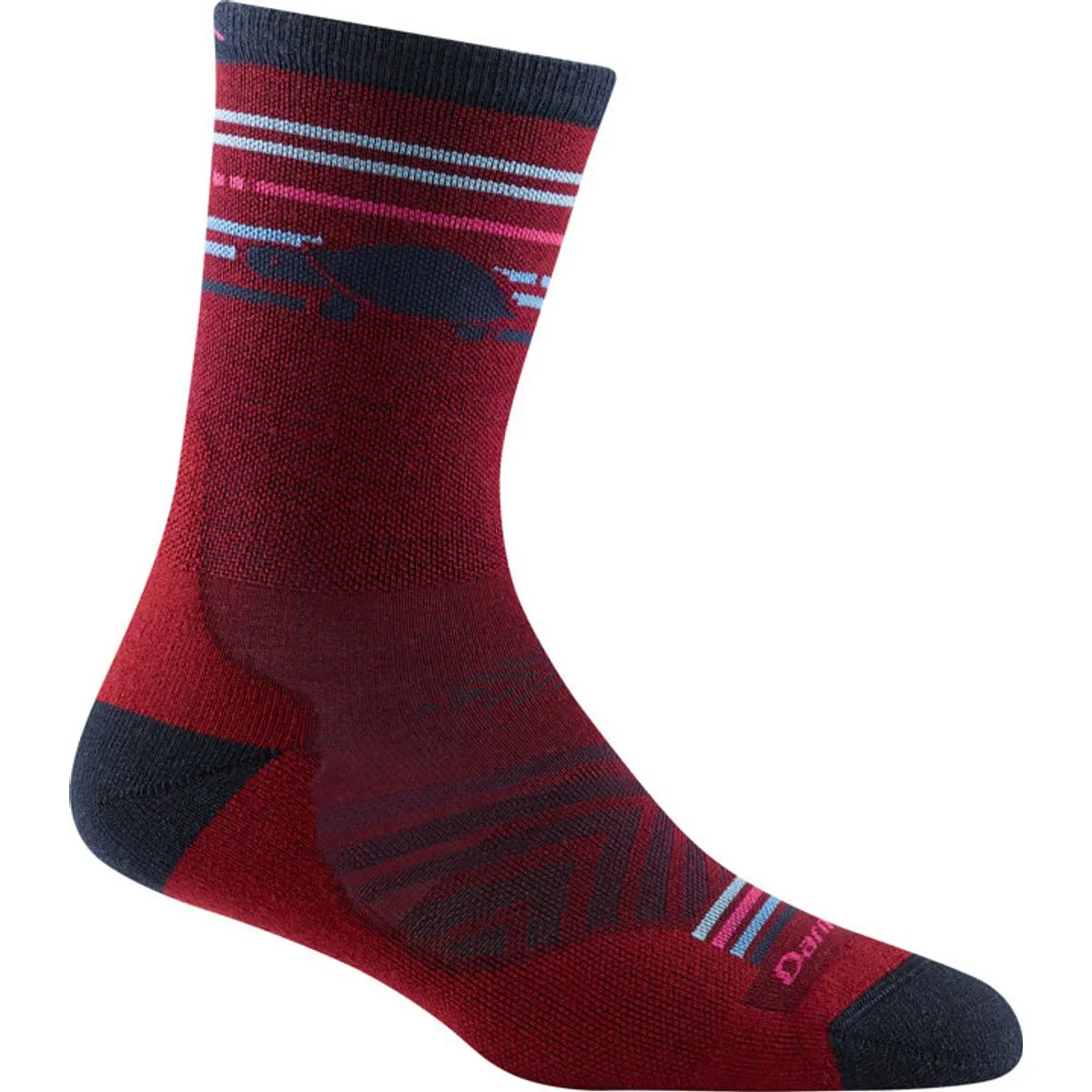 Darn Tough Women's Pacer Micro Crew Ultra-Lightweight Cushion Sock - Small - Burgundy