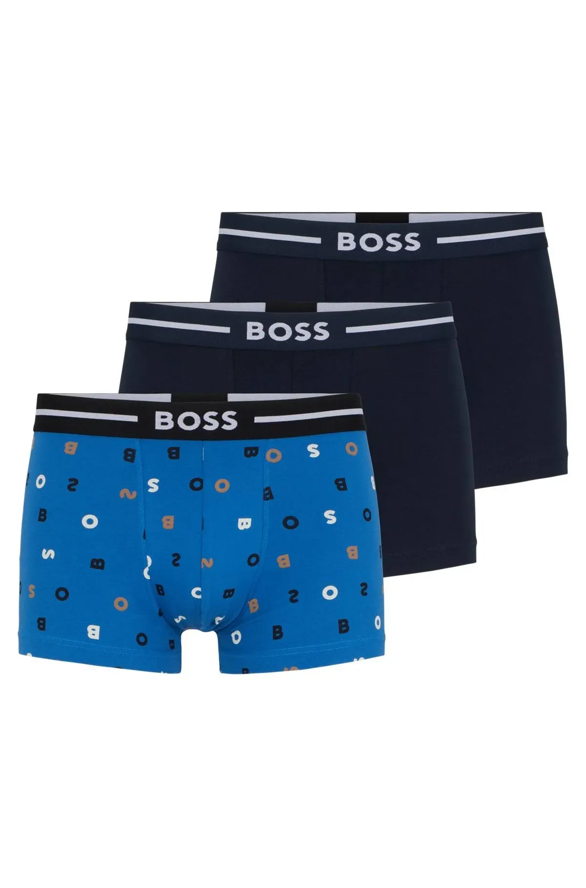 BOSS Men's 3-Pack Logo Trunks