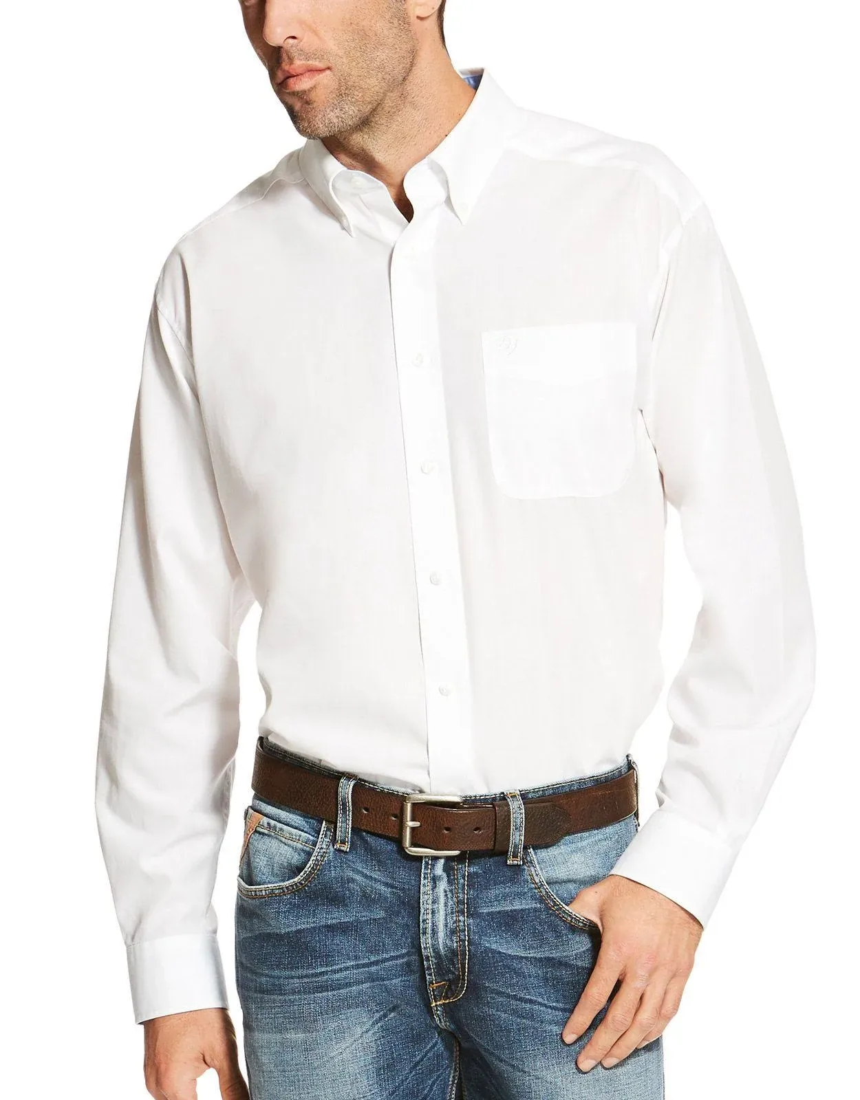 Ariat Men's Wrinkle Free Solid White Shirt 10020331