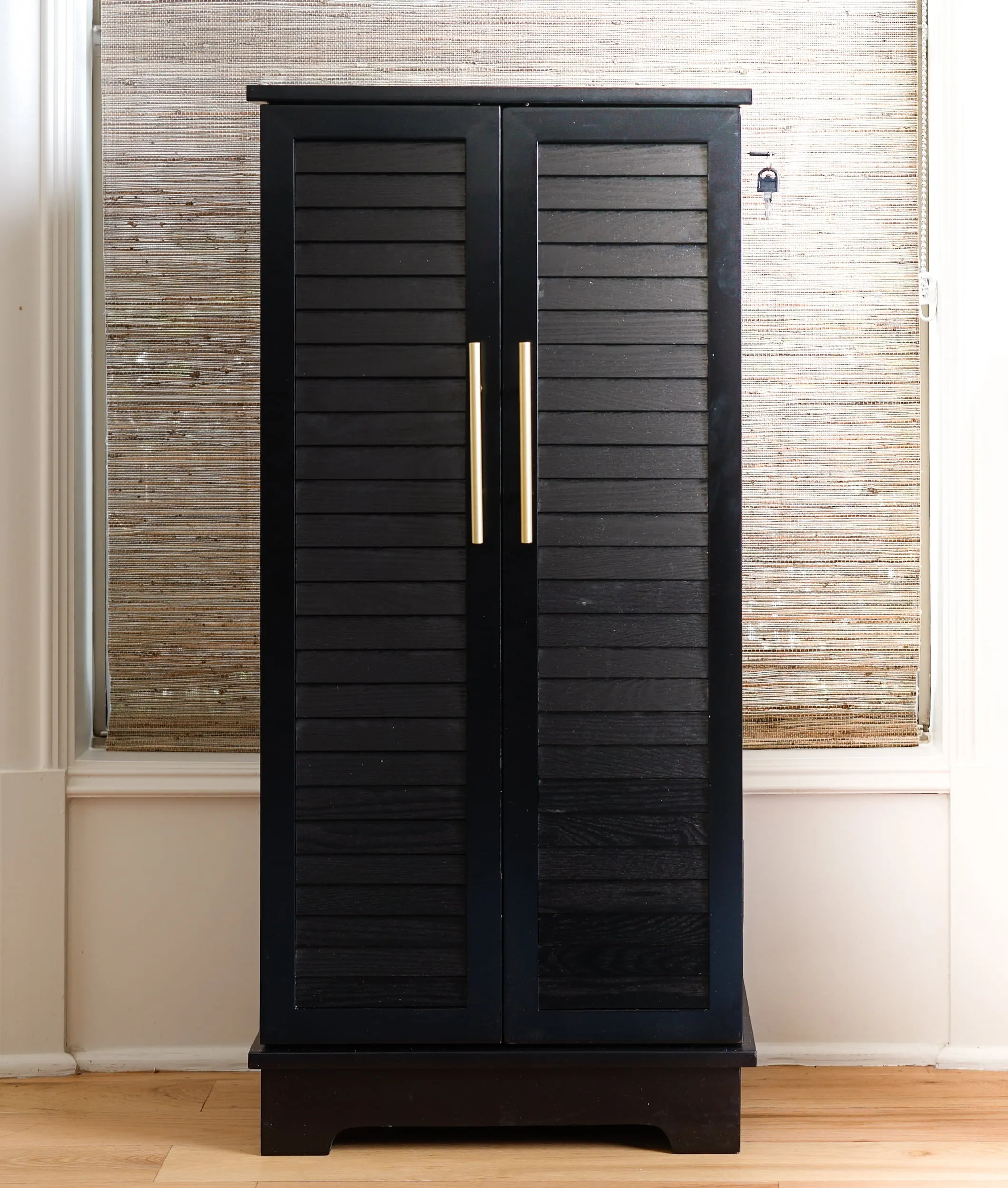 Hives & Honey Port Fully Locking Free Standing Jewelry Storage Armoire - Black