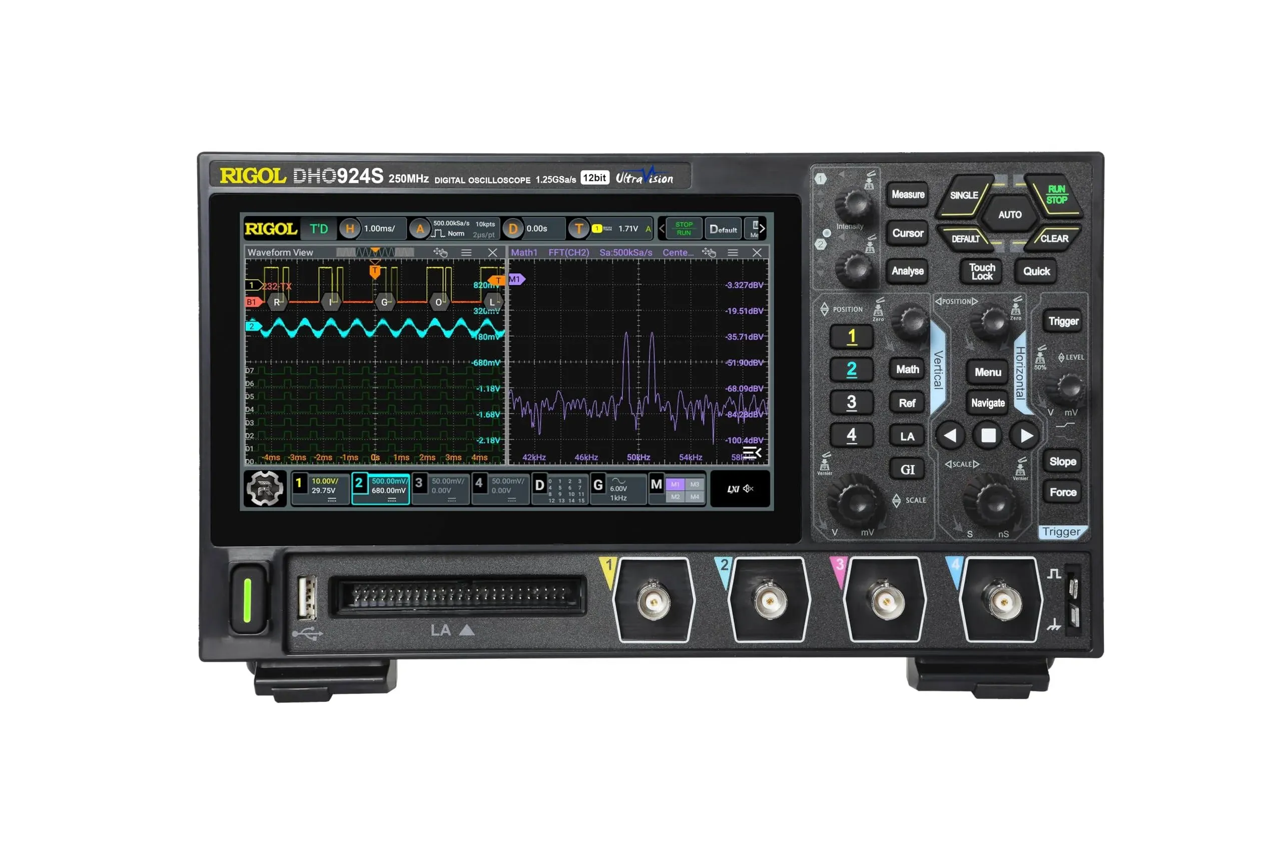 Rigol Digital Oscilloscope DHO924S 250MHz Frequency Band + 12-bit Vertical ...