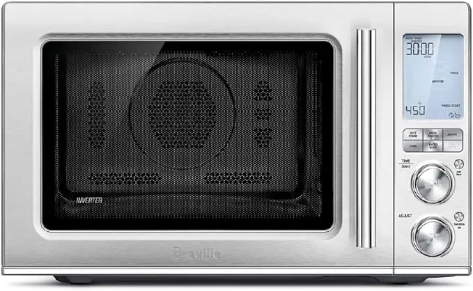 Breville Combi Wave 3-in-1 Microwave, Air Fryer, and Toaster Oven, Brushed Stainless Steel, BMO870BSS1BUC1