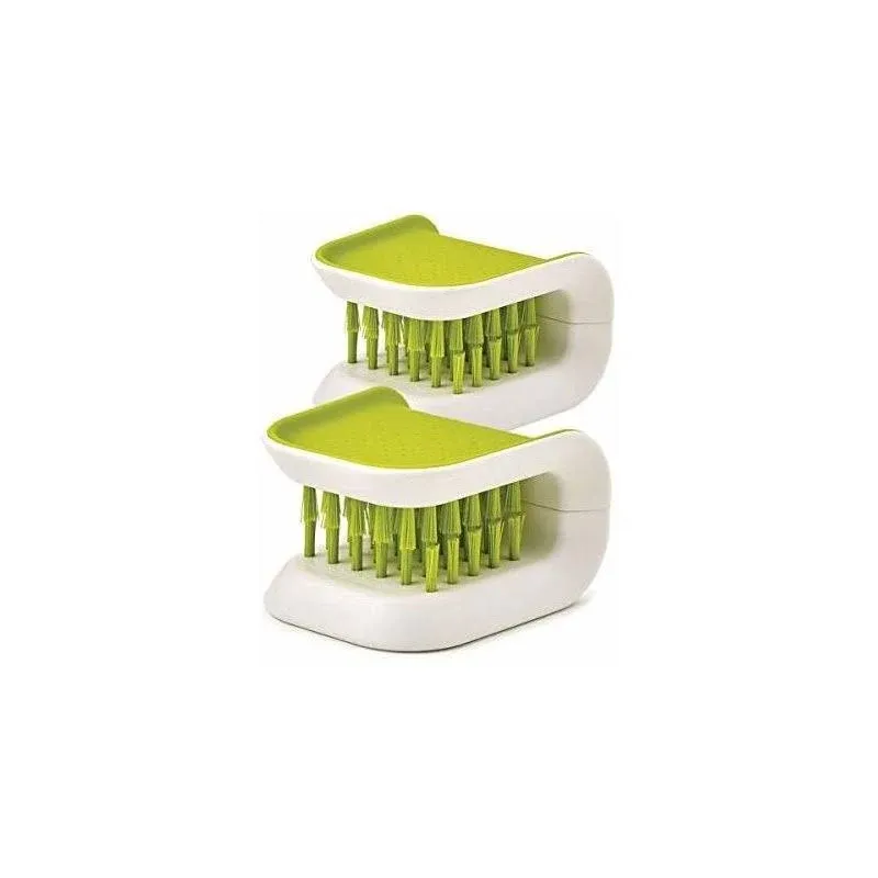 2pcs Blade Brush Knife and Cutlery Cleaner Green Brush Bristle Scrub for Kitchen ...