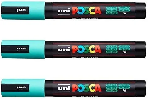 POSCA PC-5M by Uni-Ball - [Pack of 3] Aqua Green