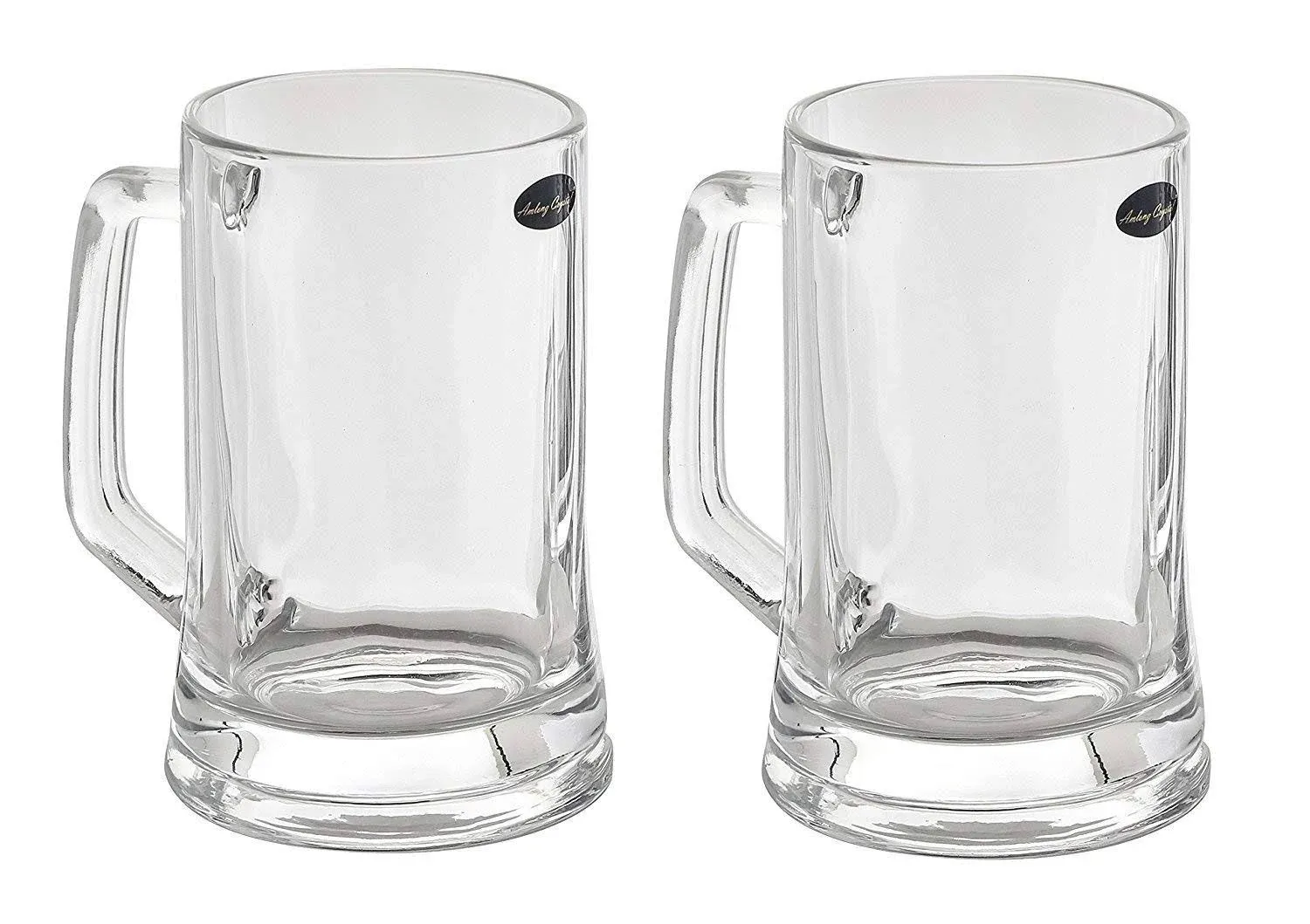 Amlong Crystal Lead Free Beer Mug - 14 oz, Set of 2