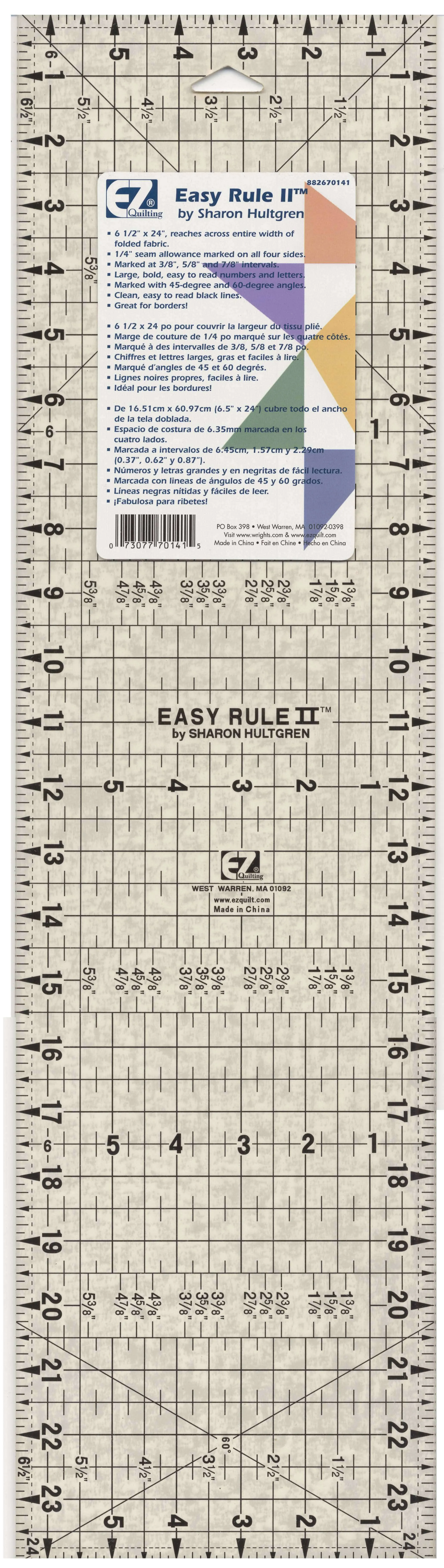 EZ Quilting 6.5 x 24-inch Rule Acrylic Template