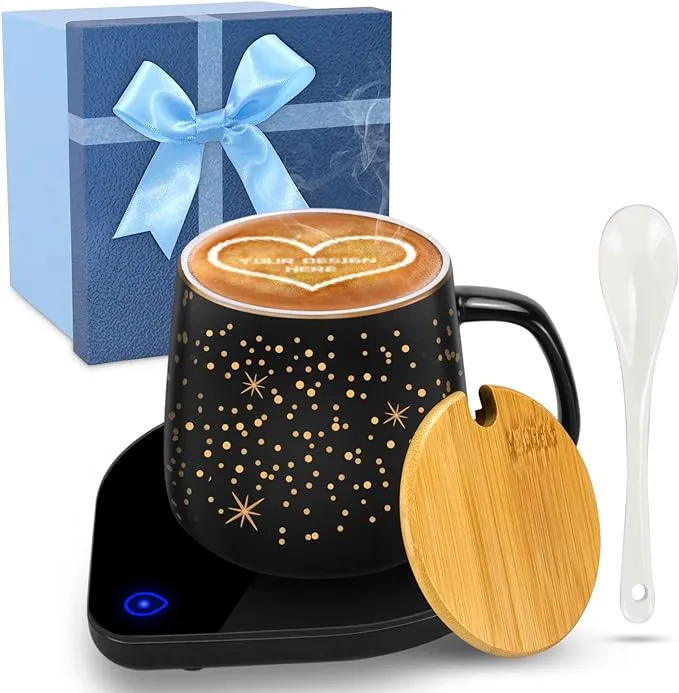 Coffee Warmer Set with Mug - Upgraded 2023 Version 2 Temperature Settings