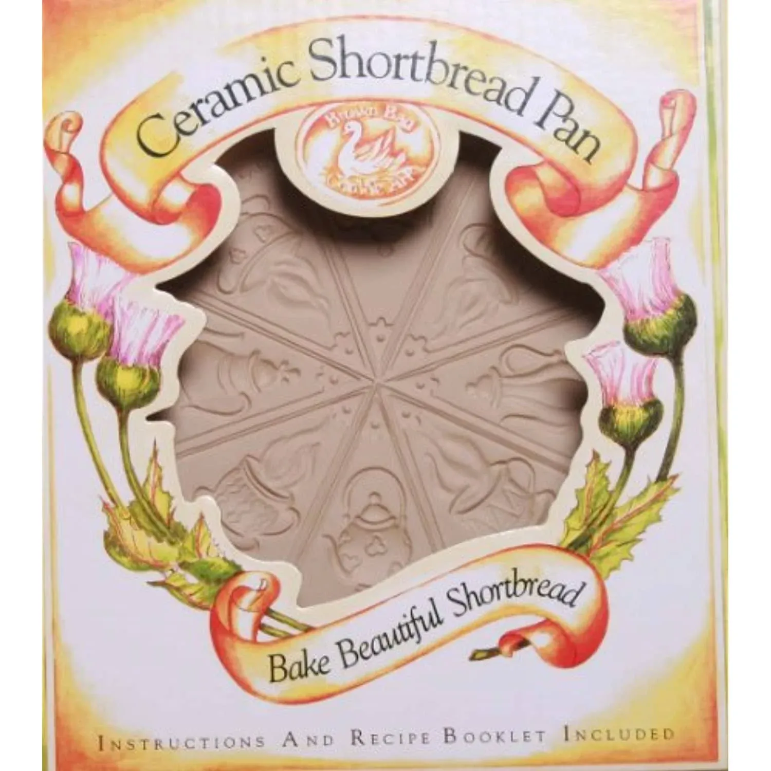 Brown Bag Design Tea Time Shortbread Cookie Pan 11-3/4-Inch by 9-1/4-Inch