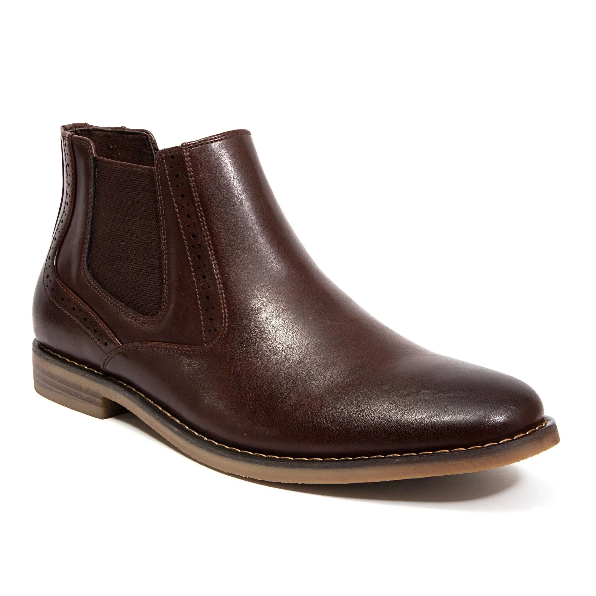 Deer Stags - Men's Malcolm Chelsea Boot in Dark Brown, Size: 11