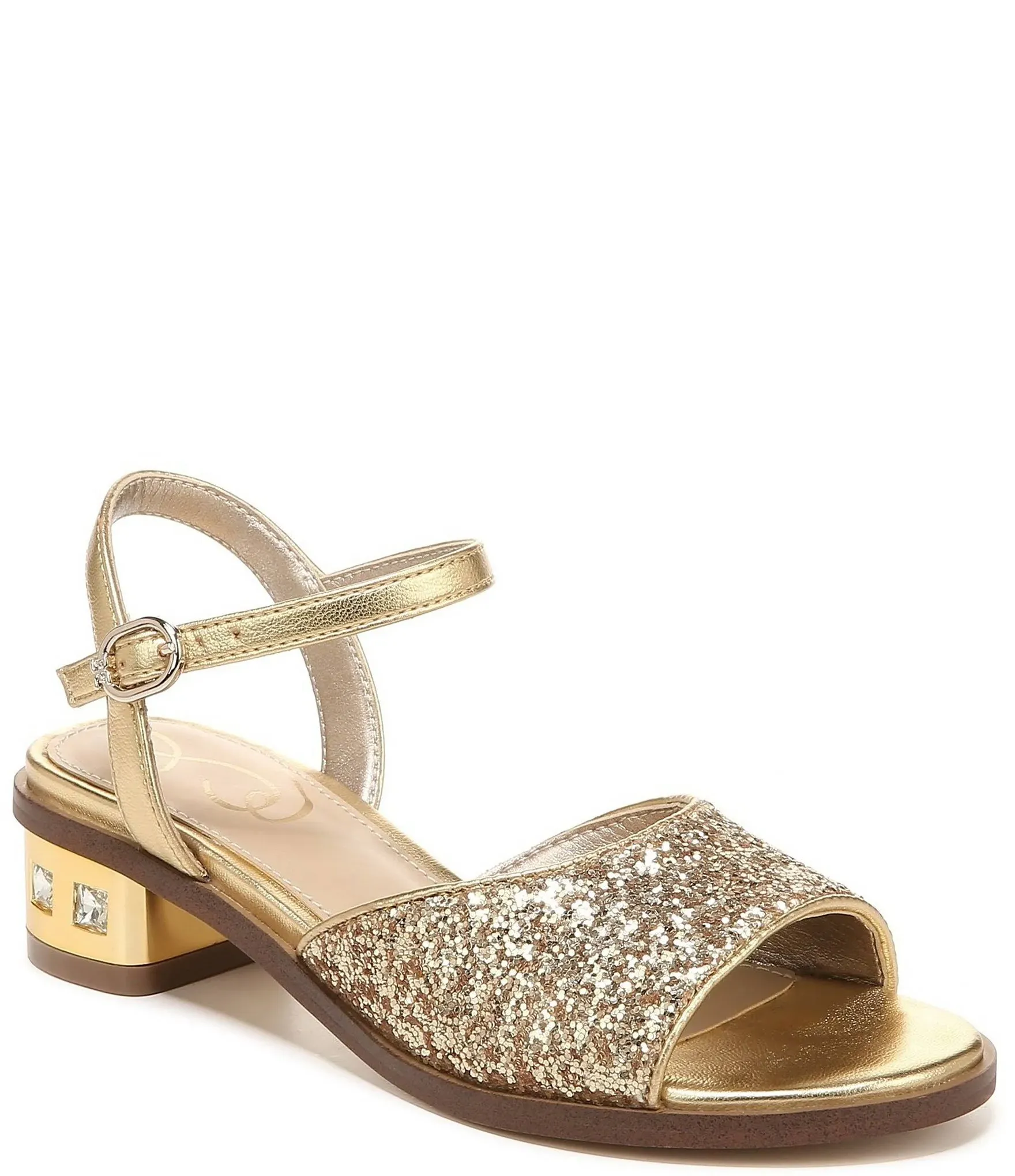 Sam Edelman Ivy Block Heel Sandal Amber Gold