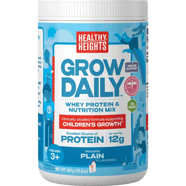 Grow Daily 3+ Shake Mix 7-serving Canister by Healthy Heights - Protein Powde...