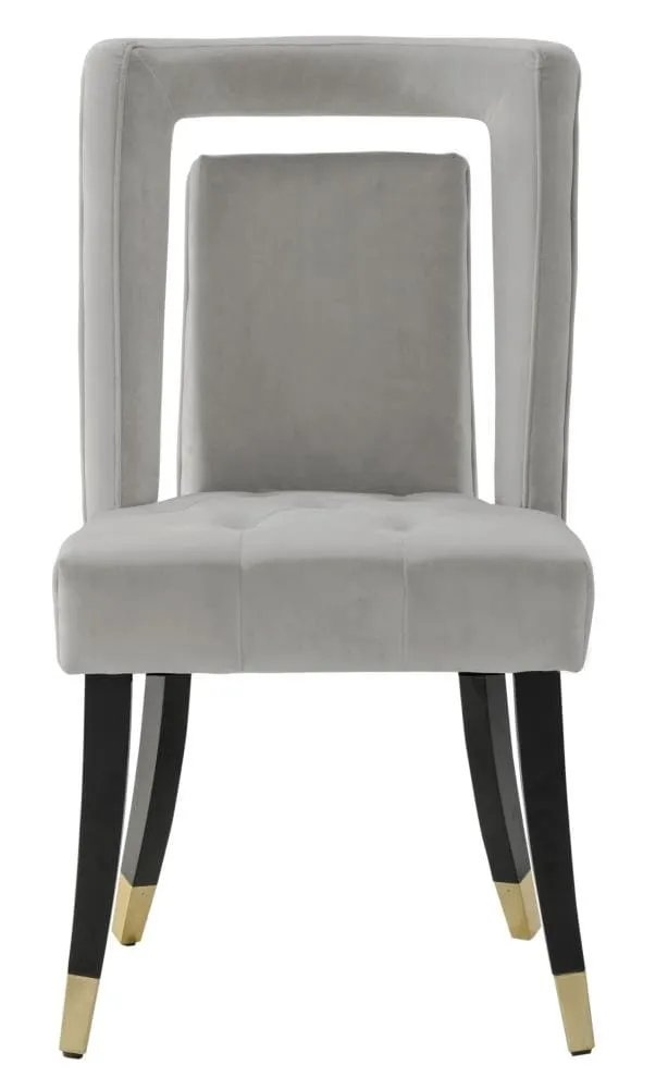 Chic Home Design Set of 2 Elsie Contemporary/Modern Velvet Upholstered Dining Side Chair (Wood Frame) Lowes.com