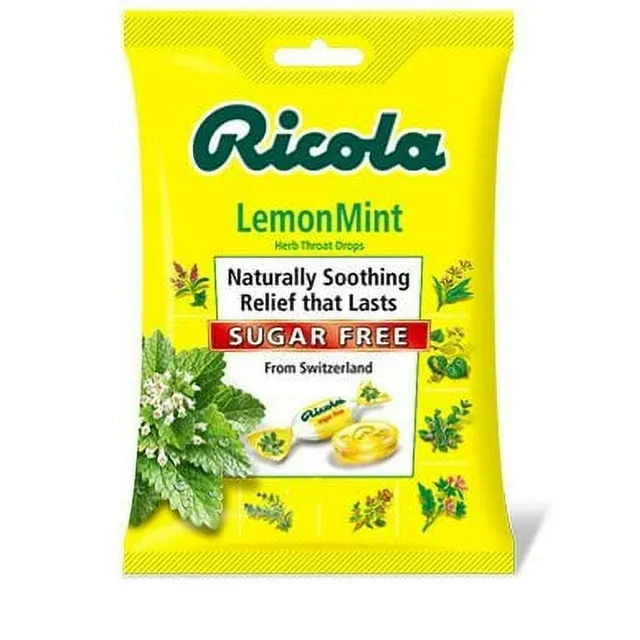 Ricola Sugar Free Lemon Mint Herb Throat Drops