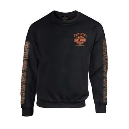 Harley-davidson Men's Eagle Piston Long Sleeve Hoodie