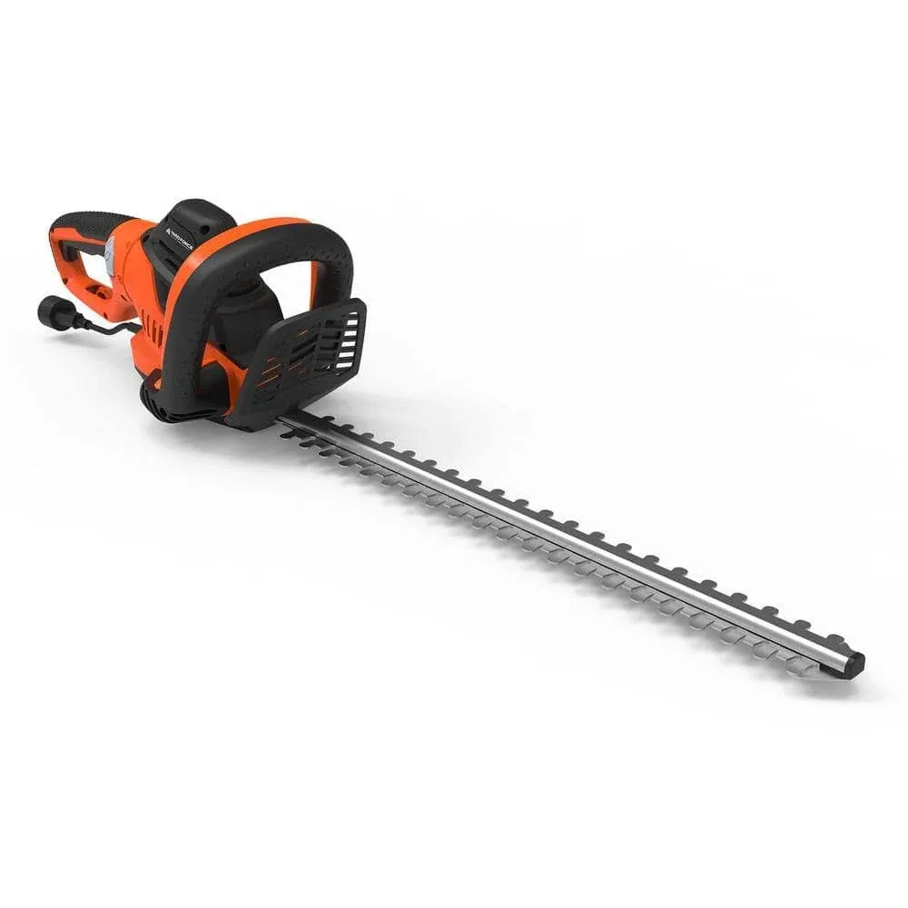 YARD FORCE Corded Hedge Trimmer 24&#034; 6 Amp w/ Rotating Handle, Cord Lock, PPE Kit