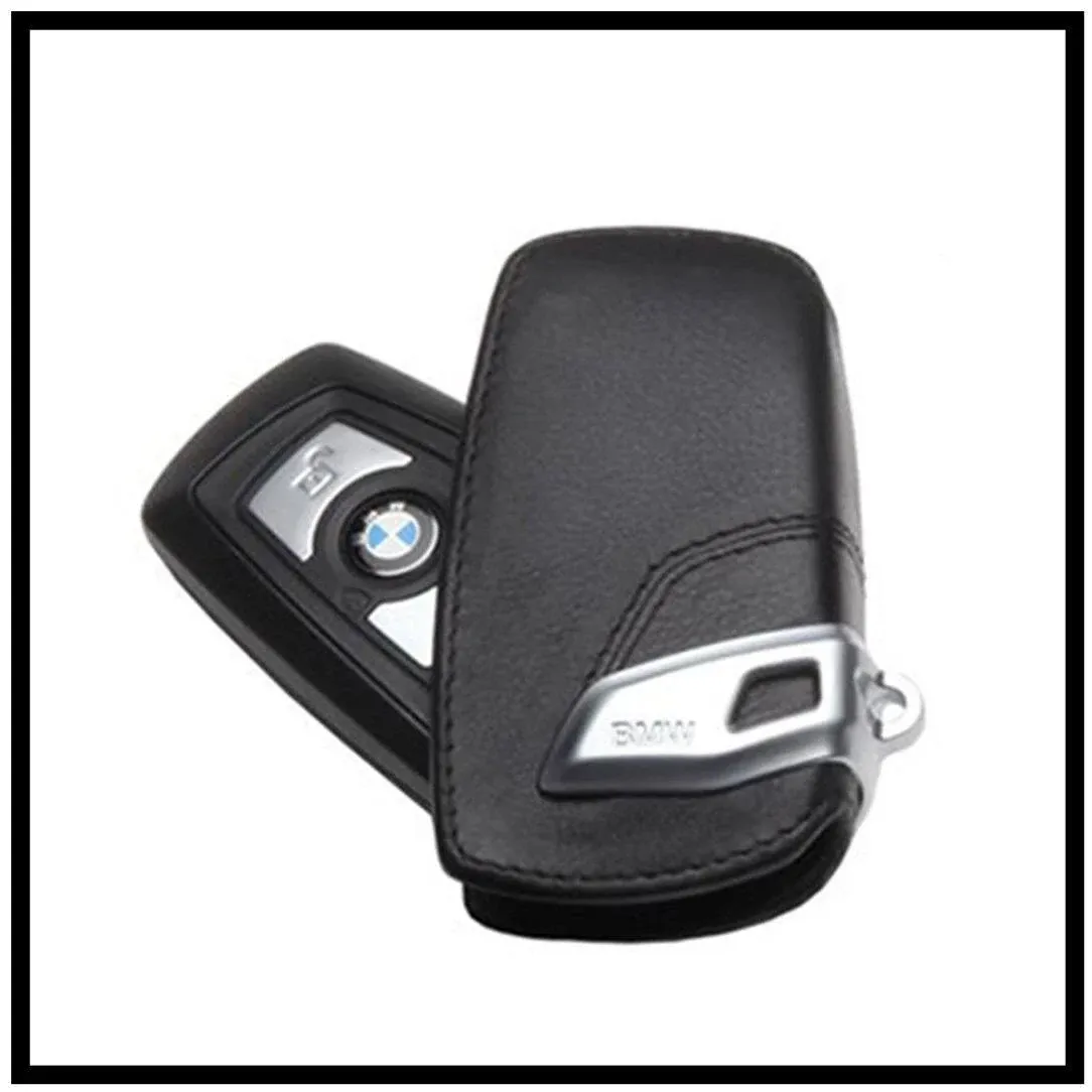 BMW Key Case Modern Line - Black/Beige