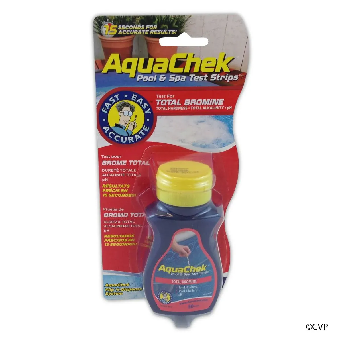 AQUACHEK RED 4-IN-1 TEST STRIPS -  TOTAL BROMINE 521252