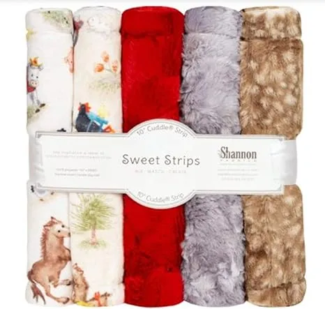 5 Pack of 10in Luxe Cuddle Strips Farm