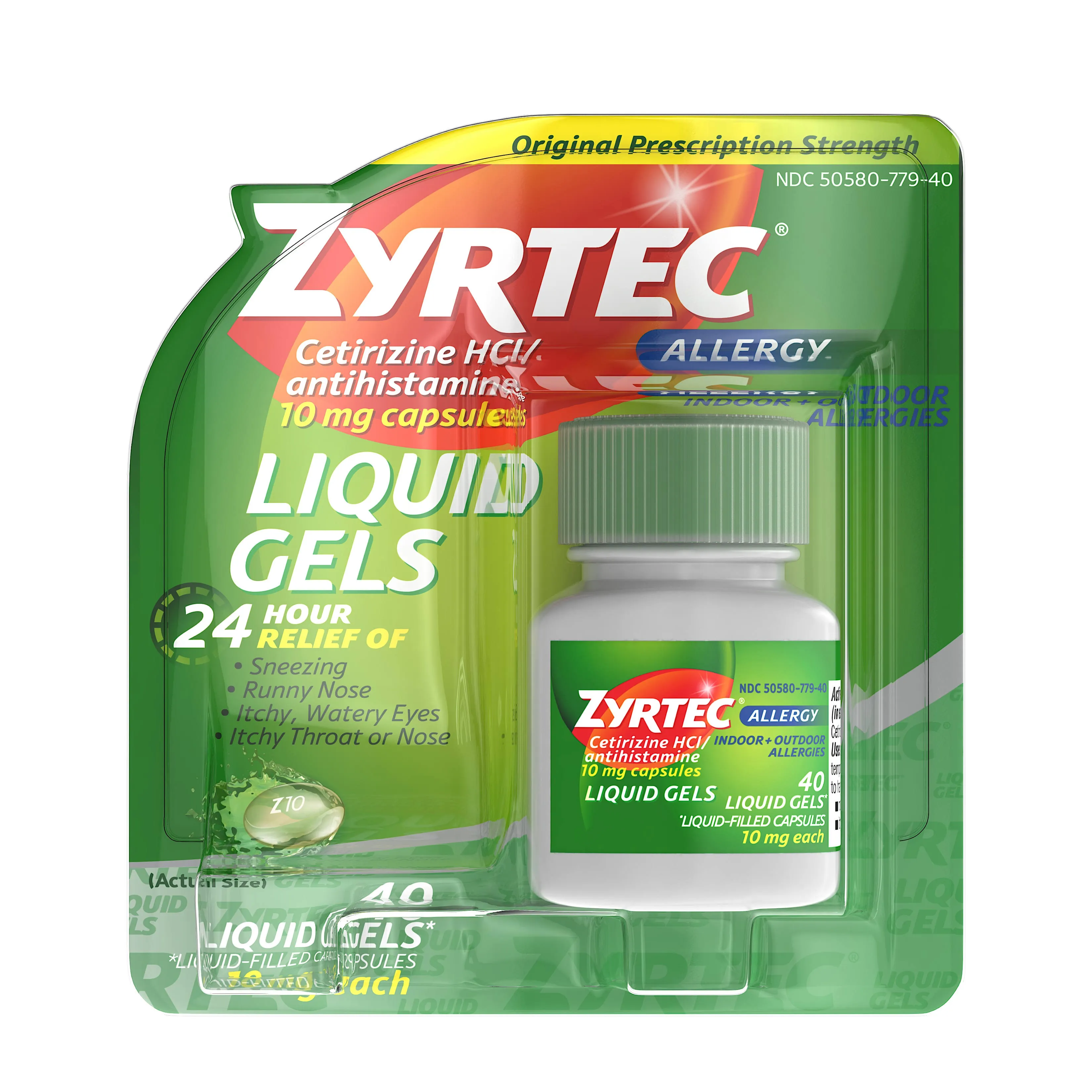 Zyrtec Allergy Liquid Gels, 24 Hour, 25 Count