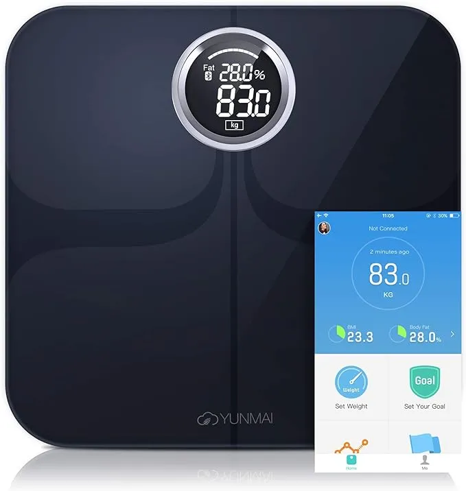 YUNMAI Premium Smart Scale - Body Fat Scale with New Free APP & Body Composition Monitor with Extra Large Display - Works with iPhone...