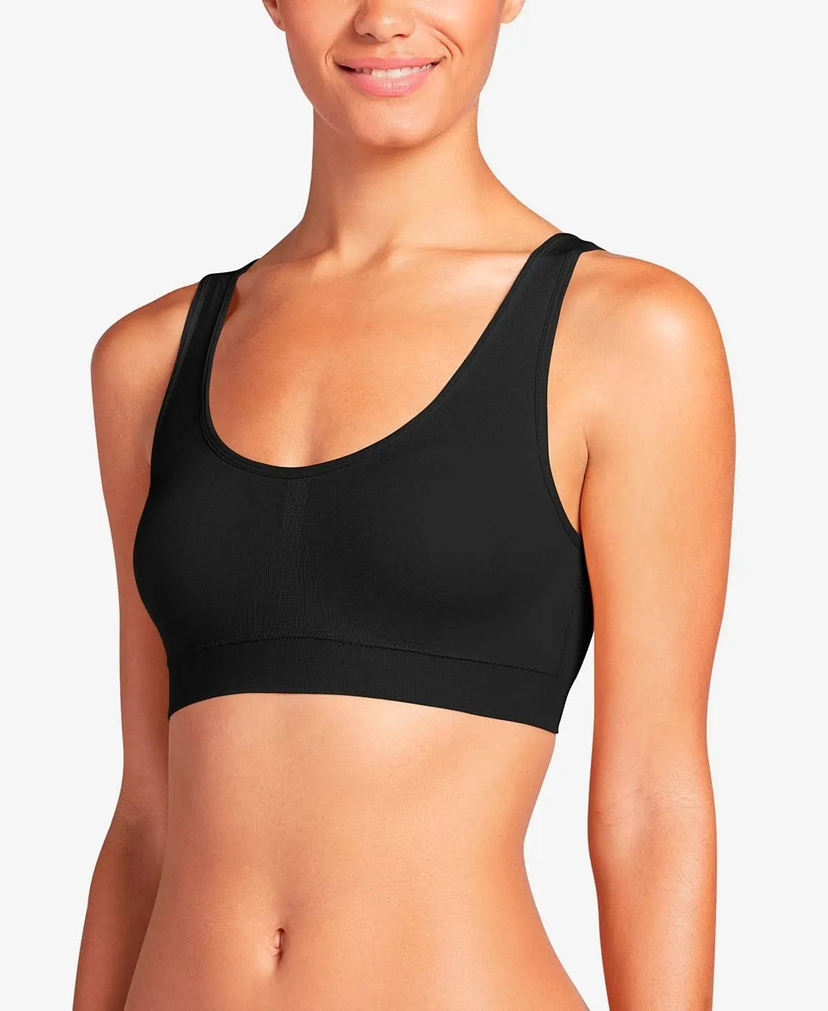 Jockey Modern Micro Seamfree Ballet Back Bralette 2405 - Black