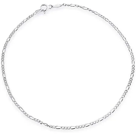 Savlano 925 Sterling Silver Italian Solid Figaro Link Chain Bracelet For Men & Women - Made in Italy Comes With Savlano Gift Box