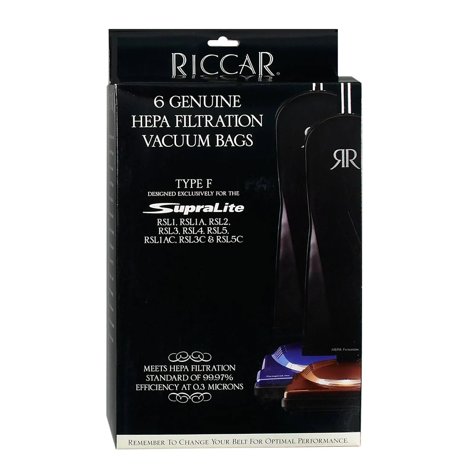 RICCAR 6 Genuine HEPA Media Bags RLH-6 for SUPRALITE R10S R10D R10P &amp; R10SAND