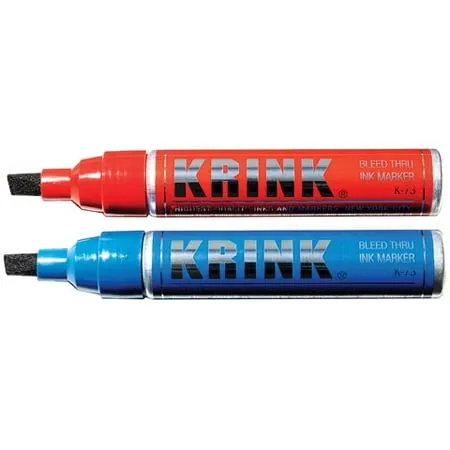 Krink K-73 "Bleed Thru" Ink Marker, Red