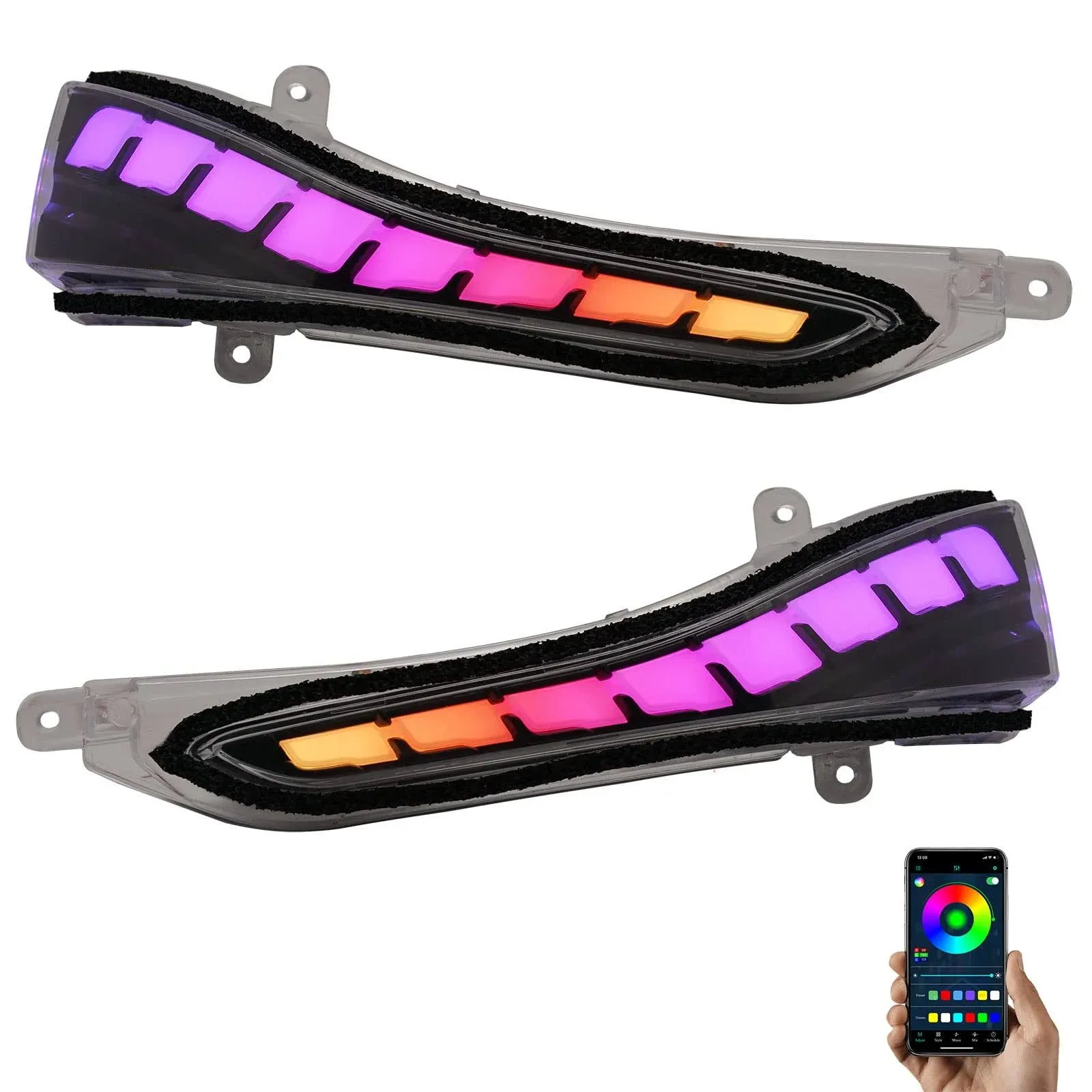 Side View Mirrors Light Indicator Blinker Sequential Multi-color,Mu<wbr/>lticolor 