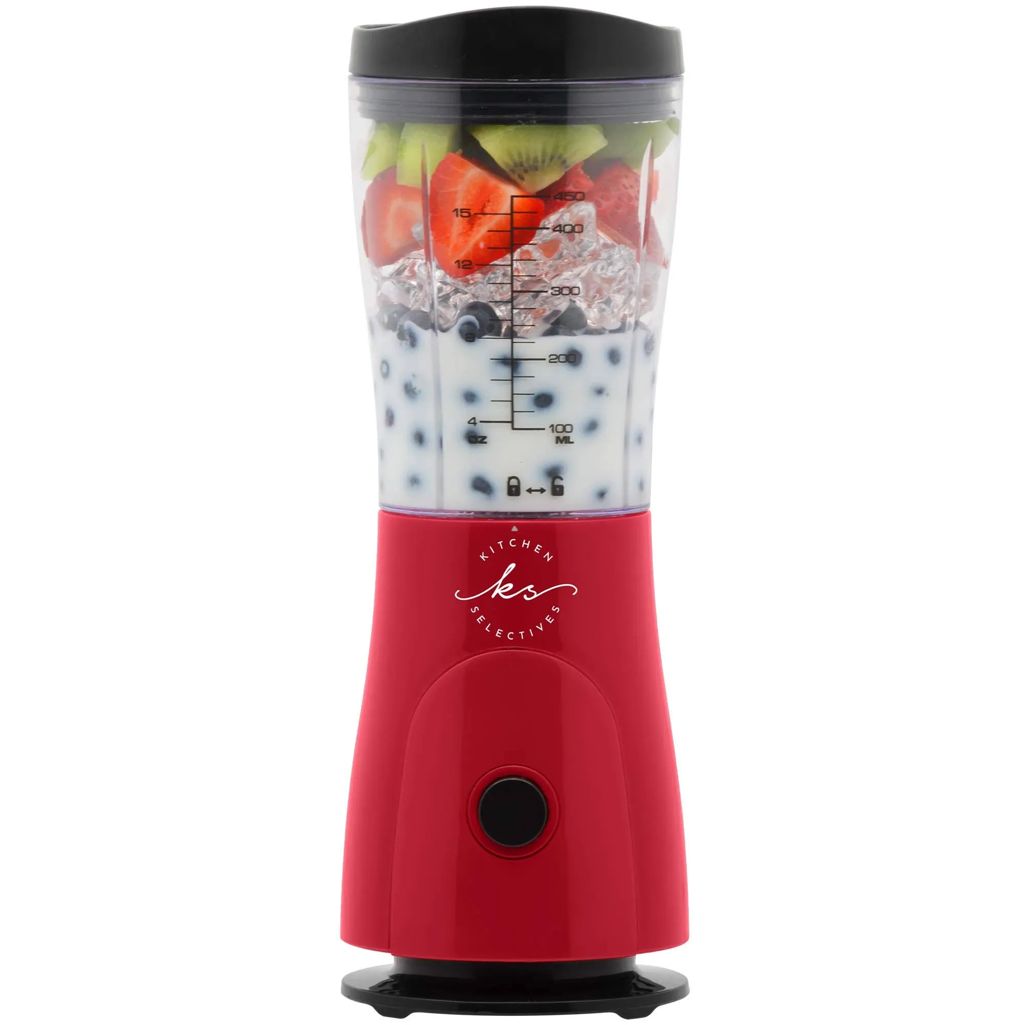 Kitchen Selectives 15oz Personal Blender w/ Drink-Through Lid