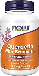 Now Foods, Quercétine et Bromélaïne, 60 capsules végétariennes