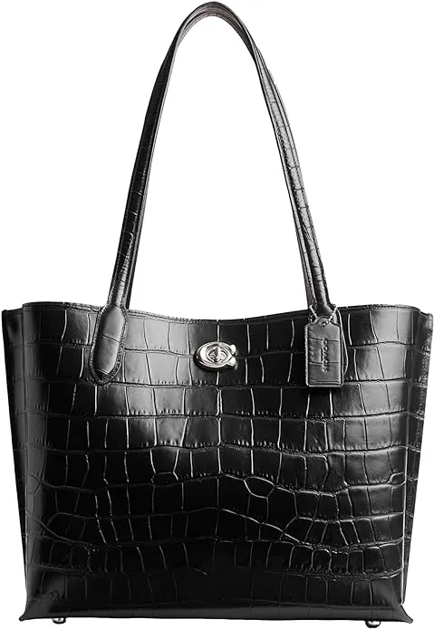 Coach Willow Croc Embossed Tote