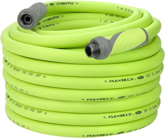 Flexzilla Garden Hose with SwivelGrip, 5/8 in. x 100 ft., Heavy Duty, Lightweight, Drinking Water Safe, ZillaGreen - HFZG5100YWS-E